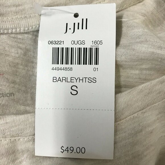 J. Jill Women Short Sleeve Round Neck Oversized Beach T Shirt Top Size Small - Picture 8 of 8
